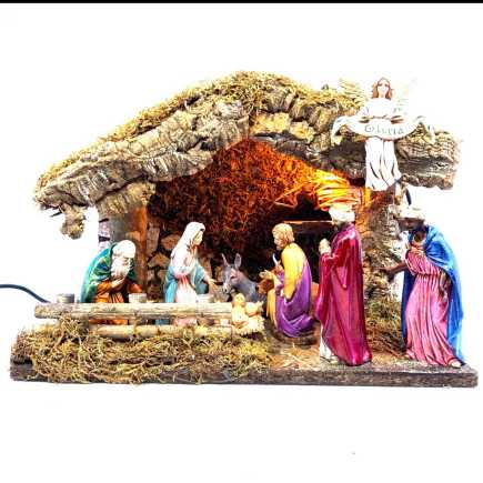Capanna per presepe per statuine cm. 10 o 12.