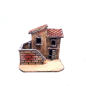 Casa doppia in legno e sughero 14 x 10 x 13 cm