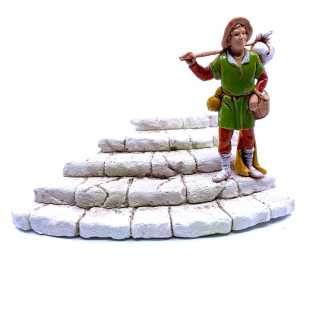 Scalinata in gesso 14x10x4.2 cm