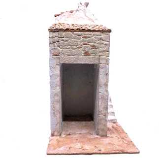 Casa con scala e retro bottega in borgo - 28 x 16 x 31 cm