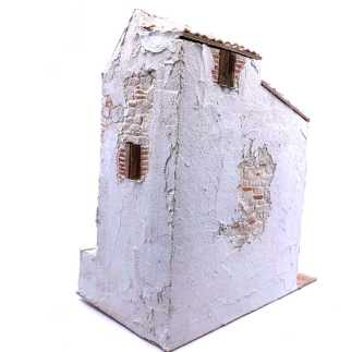 Casa con scala e retro bottega in borgo - 28 x 16 x 31 cm