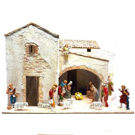 Presepe in borgo 45 x 35 x 33 cm