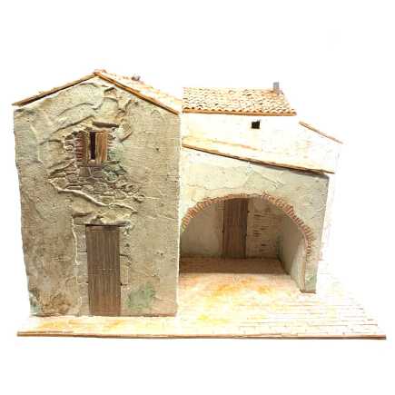 Presepe in borgo 45 x 35 x 33 cm