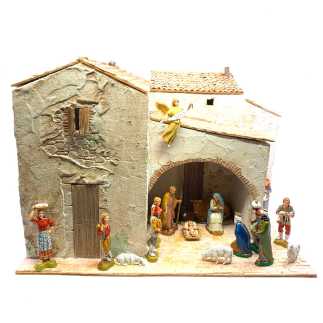 Presepe in borgo 45 x 35 x 33 cm (anche con statuine)