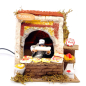 Pizzeria con luce e pizzettaio in movimento 10/11 cm  17x17x21 cm