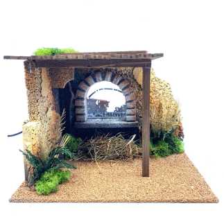 Capanna con effetto pioggia - 30x30x22 cm