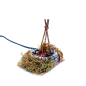 Fuoco da bivacco con effetto fiamma - 10 x 7 x 11 cm
