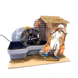 Mulino ad acqua con pompa - 20x14x15 cm