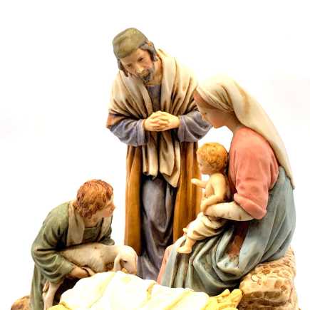 Natività Landi su base - altezza 16 cm
